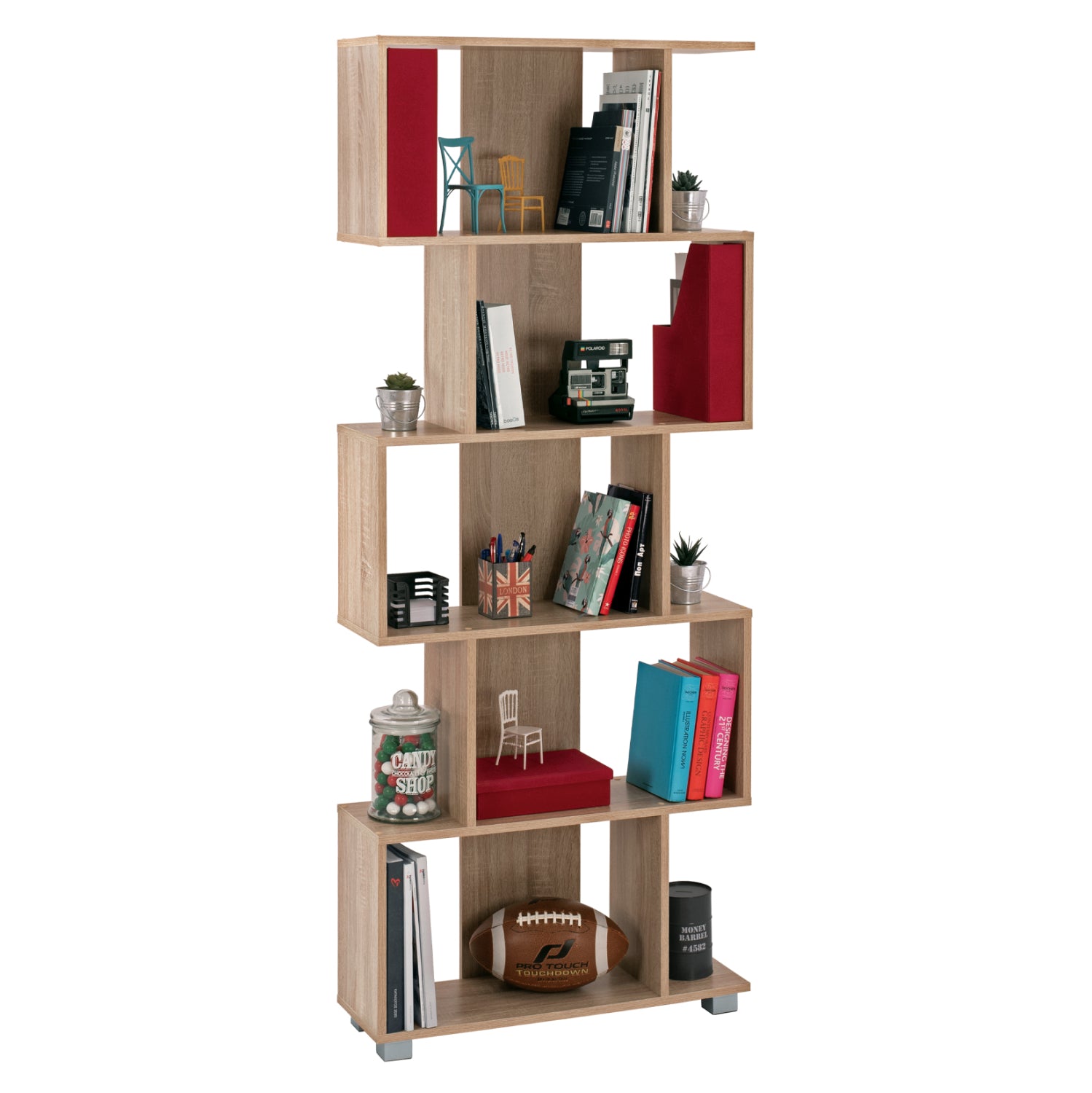 ΒΙΒΛΙΟΘΗΚΗ ΜΕΛΑΜΙΝΗΣ EZIR HM2385.02 SONAMA 70x25x177Υ εκ. - Pakobazaar