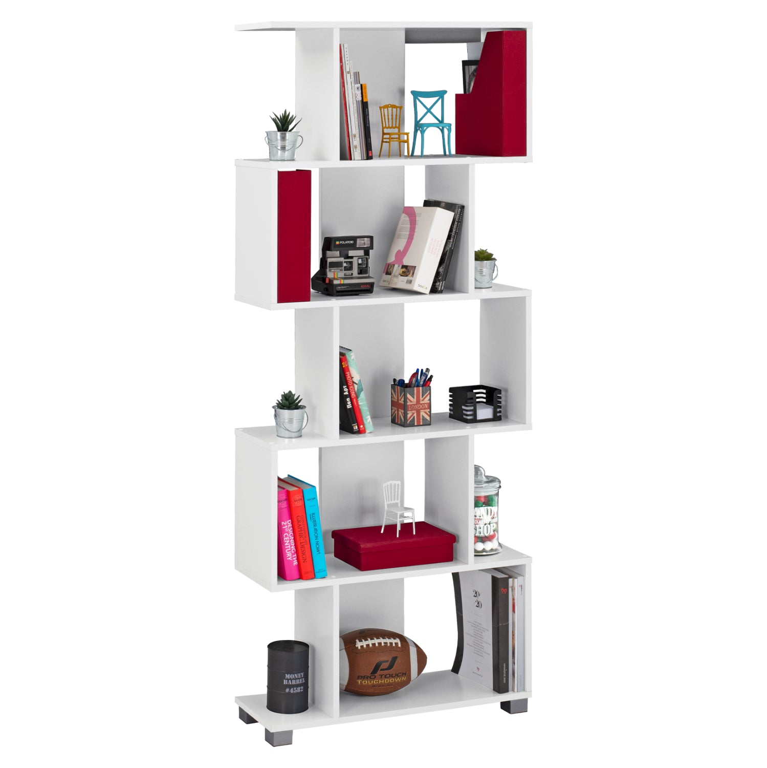 ΒΙΒΛΙΟΘΗΚΗ ΜΕΛΑΜΙΝΗΣ HM2385.04 ΛΕΥΚΗ 70x25x177 εκ. - Pakobazaar