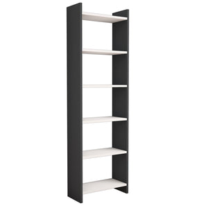 ΒΙΒΛΙΟΘΗΚΗ CLASSIKER HM9226.13 ΜΕΛΑΜΙΝΗΣ ΓΚΡΙ-ΛΕΥΚΟ 48,5x22x160Υεκ. - Pakobazaar