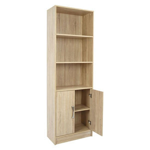 ΒΙΒΛΙΟΘΗΚΗ ΜΕΛΑΜΙΝΗΣ ENSLEY HM2027.03 SONAMA ΜΕ ΧΕΡΟΥΛΙ 60x30x180εκ - Pakobazaar