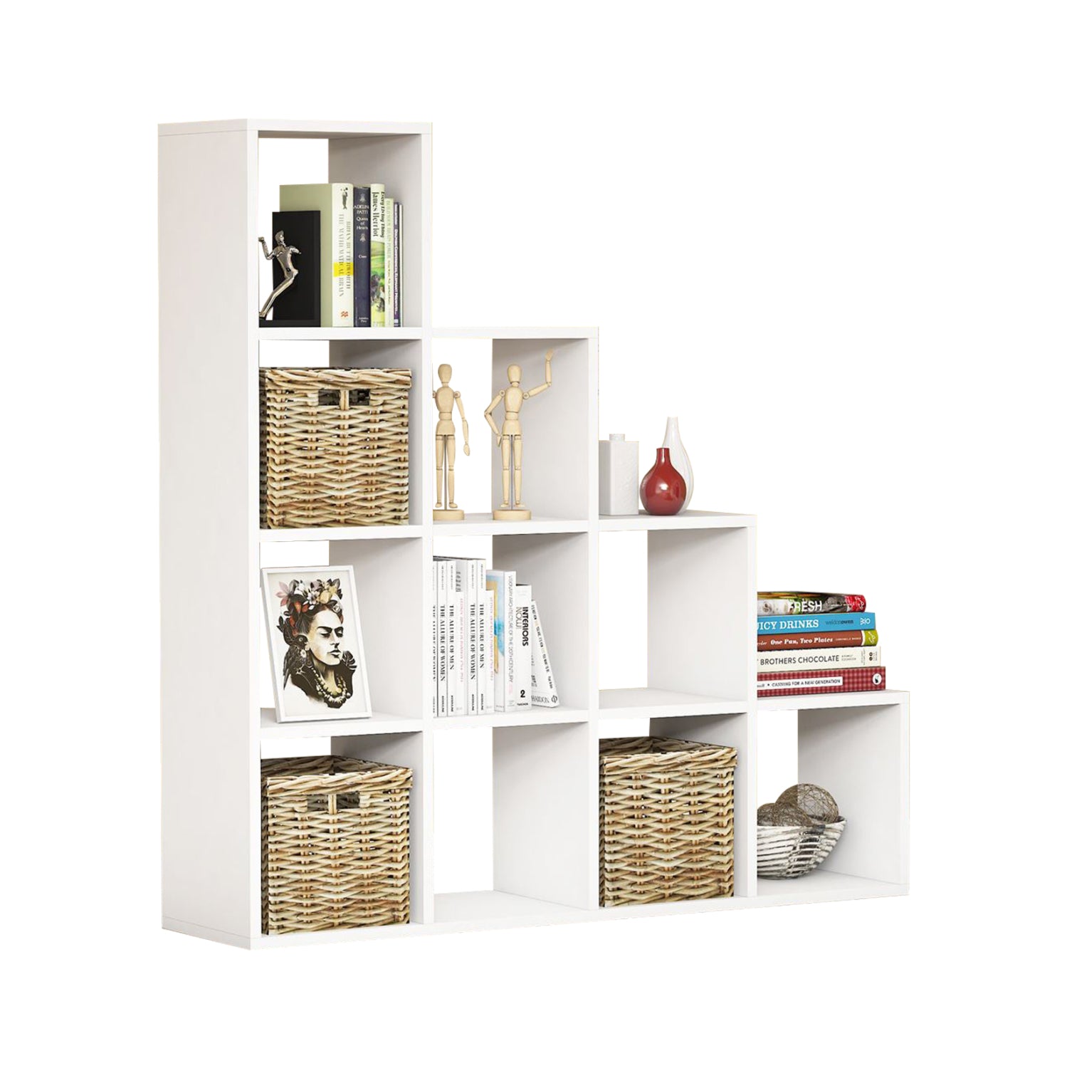 ΒΙΒΛΙΟΘΗΚΗ ΜΕΛΑΜΙΝΗΣ SCALE ΛΕΥΚΟ 120x30x123,6Υεκ.HM9238.11 - Pakobazaar