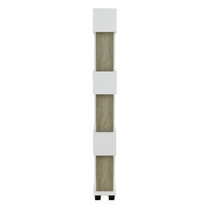 ΒΙΒΛΙΟΘΗΚΗ ΜΕΛΑΜΙΝΗΣ OWLOLIVE GREY ΛΕΥΚΟ 60x19,5x165Yεκ.HM8923.11 - Pakobazaar