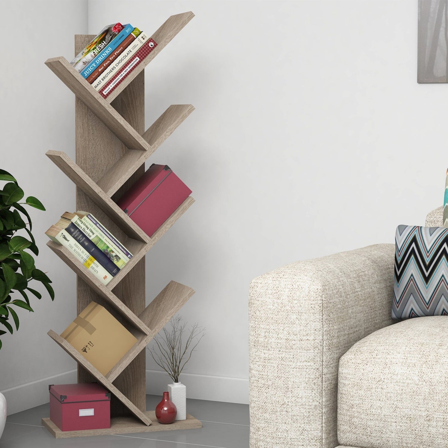 ΒΙΒΛΙΟΘΗΚΗ LIANA ΜΕΛΑΜΙΝΗΣ SONAMA 46x22x128,5Yεκ.HM9028.11 - Pakobazaar