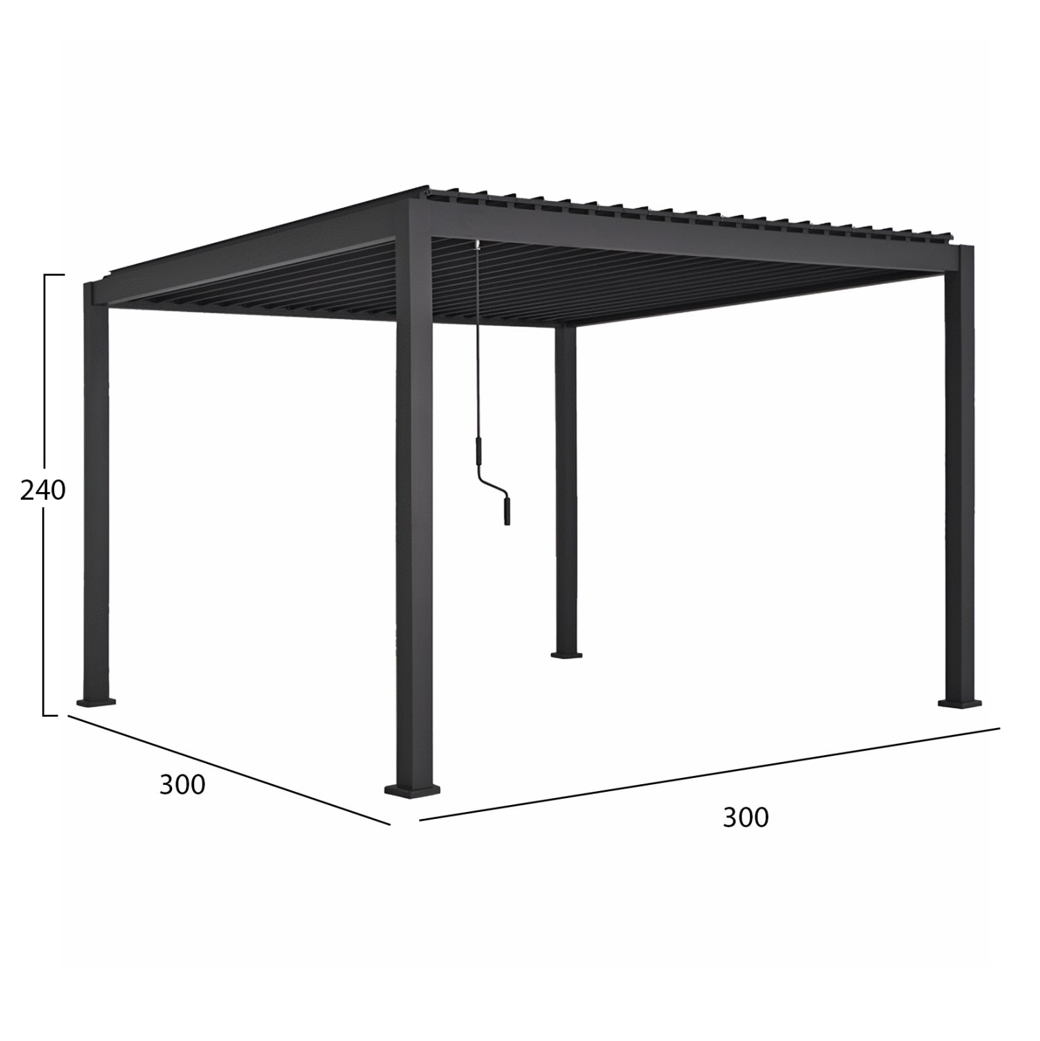 ΒΙΟΚΛΙΜΑΤΙΚΗ ΠΕΡΓΚΟΛΑ ΑΛΟΥΜΙΝΙΟΥ DOMECIL HM6611.01 ΜΕ ΜΕΤΑΛ. ΠΕΡΣΙΔΕΣ--300x300x240Υ - Pakobazaar