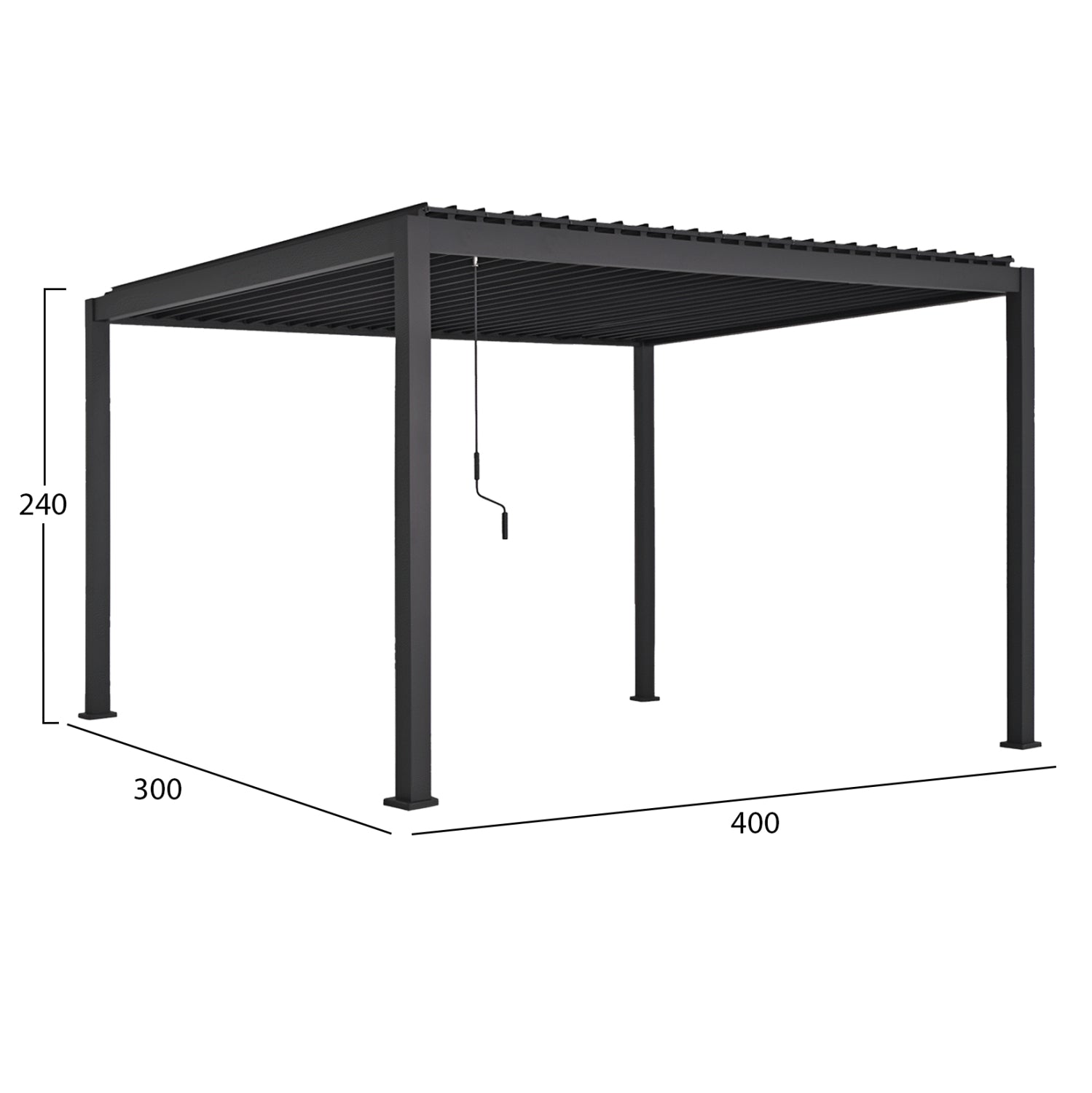 ΒΙΟΚΛΙΜΑΤΙΚΗ ΠΕΡΓΚΟΛΑ ΑΛΟΥΜΙΝΙΟΥ DOMECIL HM6612.01 ΜΕ ΜΕΤΑΛ. ΠΕΡΣΙΔΕΣ--300x400x240Υ - Pakobazaar