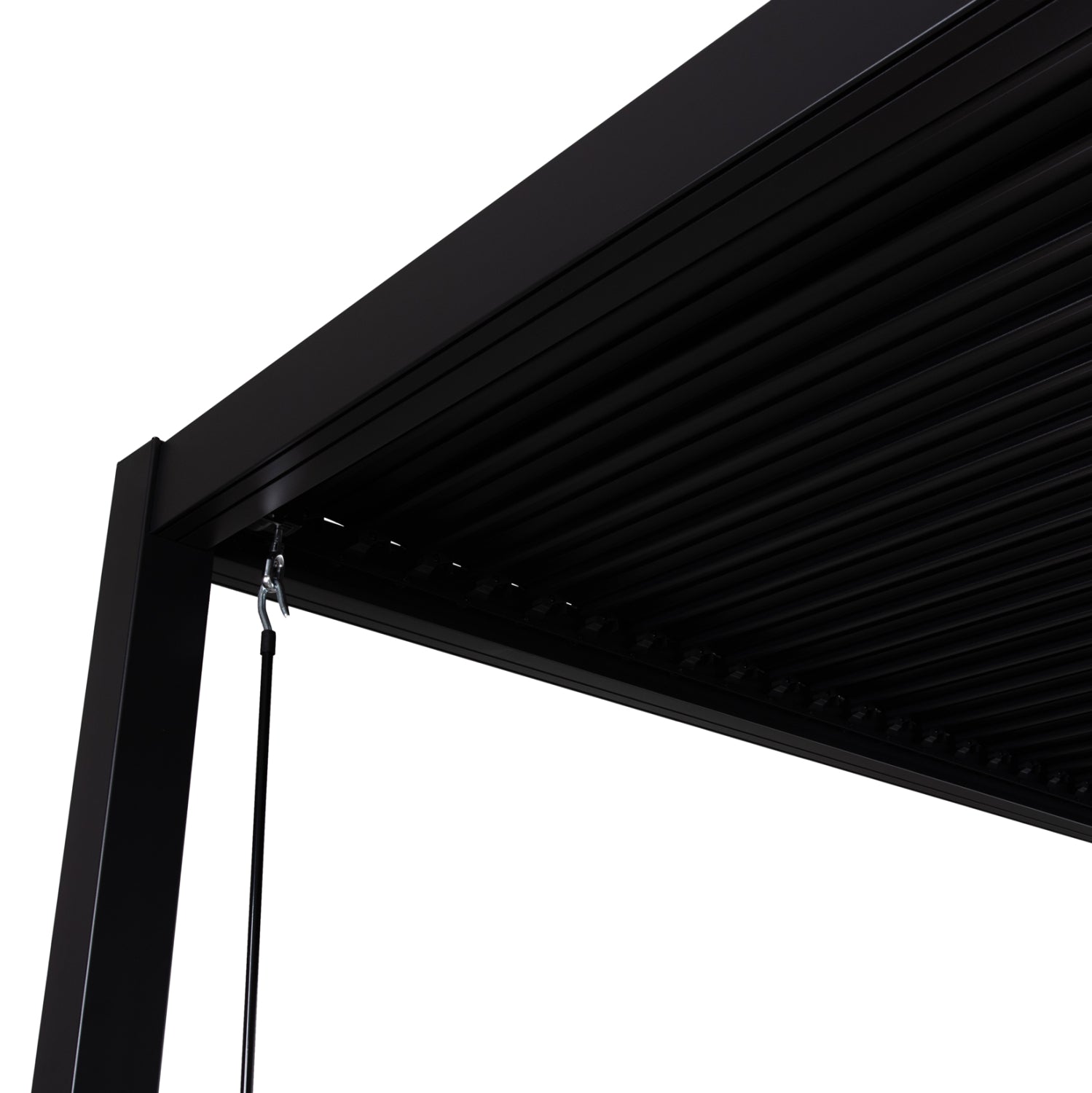 ΒΙΟΚΛΙΜΑΤΙΚΗ ΠΕΡΓΚΟΛΑ ΑΛΟΥΜΙΝΙΟΥ PREMIUM FRANIO HM6609.01 ΜΑΥΡΟ 300x300x240Υ - Pakobazaar