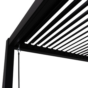 ΒΙΟΚΛΙΜΑΤΙΚΗ ΠΕΡΓΚΟΛΑ ΑΛΟΥΜΙΝΙΟΥ PREMIUM FRANIO HM6609.01 ΜΑΥΡΟ 300x300x240Υ - Pakobazaar