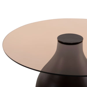 ΒΟΗΘΗΤΙΚΑ ΤΡΑΠΕΖΑΚΙΑ 2ΤΜΧ CHANG HM9668 ΞΥΛΟ MANGO-ΓΥΑΛΙ TOP Φ55x49,5Υ & Φ40x36,5Υεκ. - Pakobazaar