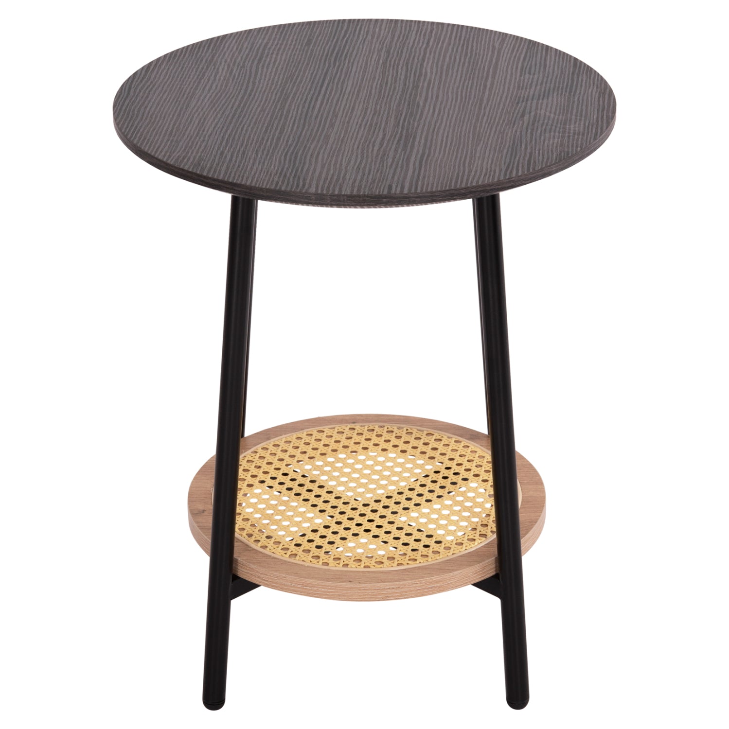 ΒΟΗΘΗΤΙΚΟ ΤΡΑΠΕΖAKI SEWELL HM18034 MDF ΣΕ ZEBRANO-ΜΕΤΑΛΛΙΚΑ ΠΟΔΙΑ-WICKER Φ45x55Υεκ - Pakobazaar