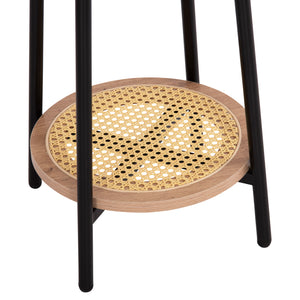 ΒΟΗΘΗΤΙΚΟ ΤΡΑΠΕΖAKI SEWELL HM18034 MDF ΣΕ ZEBRANO-ΜΕΤΑΛΛΙΚΑ ΠΟΔΙΑ-WICKER Φ45x55Υεκ - Pakobazaar