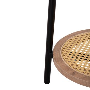 ΒΟΗΘΗΤΙΚΟ ΤΡΑΠΕΖAKI SEWELL HM18034 MDF ΣΕ ZEBRANO-ΜΕΤΑΛΛΙΚΑ ΠΟΔΙΑ-WICKER Φ45x55Υεκ - Pakobazaar