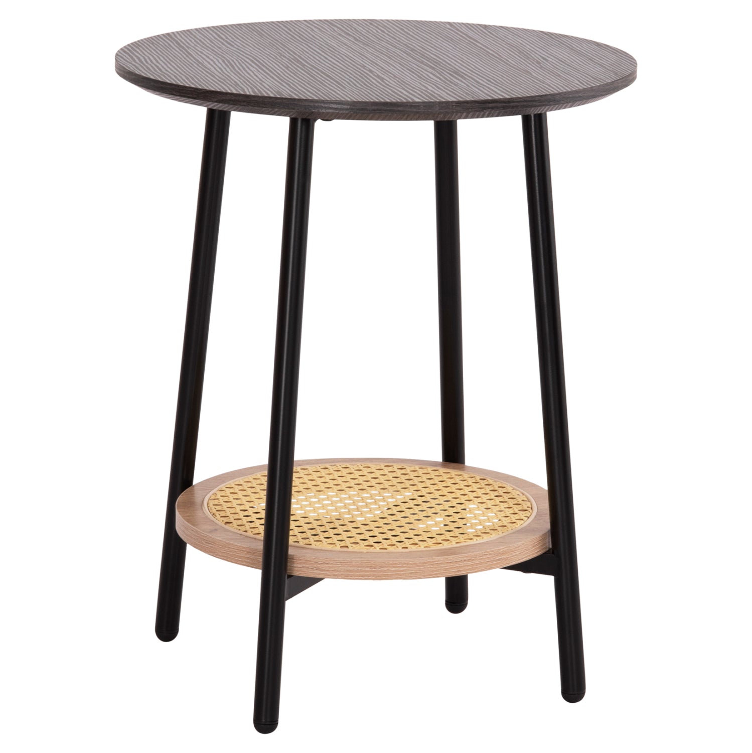 ΒΟΗΘΗΤΙΚΟ ΤΡΑΠΕΖAKI SEWELL HM18034 MDF ΣΕ ZEBRANO-ΜΕΤΑΛΛΙΚΑ ΠΟΔΙΑ-WICKER Φ45x55Υεκ - Pakobazaar