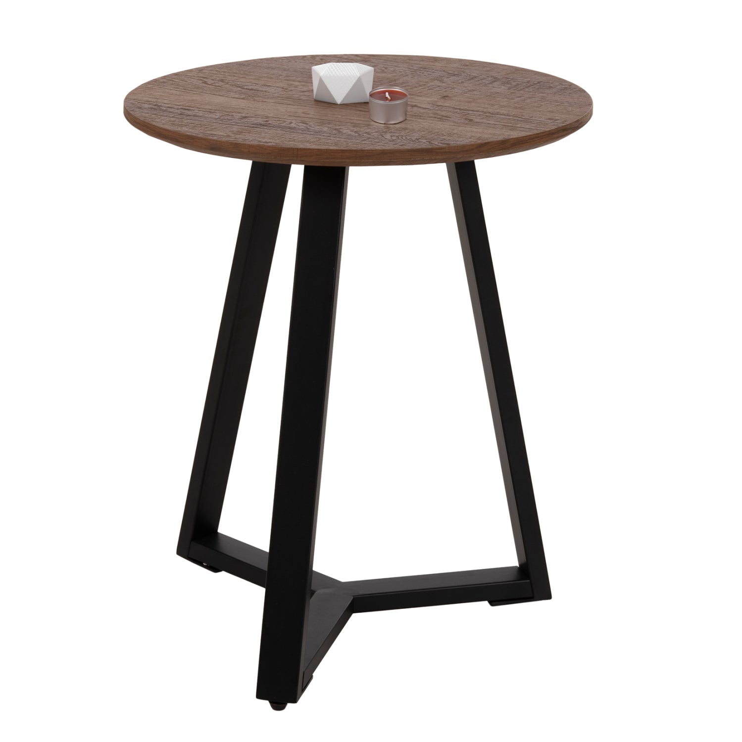 ΒΟΗΘΗΤΙΚΟ ΤΡΑΠΕΖΑΚΙ ROCKET HM9587.04 MDF ΚΑΡΥΔΙ-ΜΑΥΡΗ ΜΕΤΑΛΛΙΚΗ ΒΑΣΗ Φ45x55Υεκ. - Pakobazaar