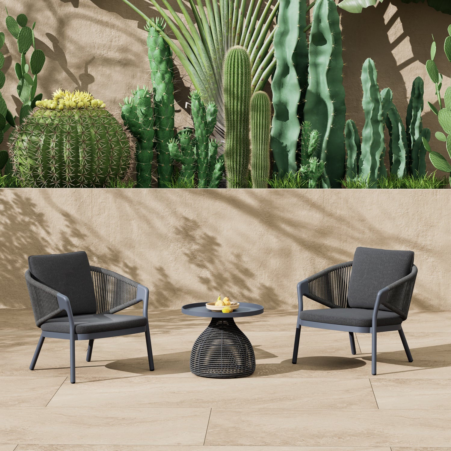 ΒΟΗΘΗΤΙΚΟ ΤΡΑΠΕΖΑΚΙ ΣΤΡΟΓΓΥΛΟ DRISCOLL HM6477.01 ΓΚΡΙ ΑΛΟΥΜΙΝΙΟ & ΣΧΟΙΝΙ Φ55x45Υεκ. - Pakobazaar