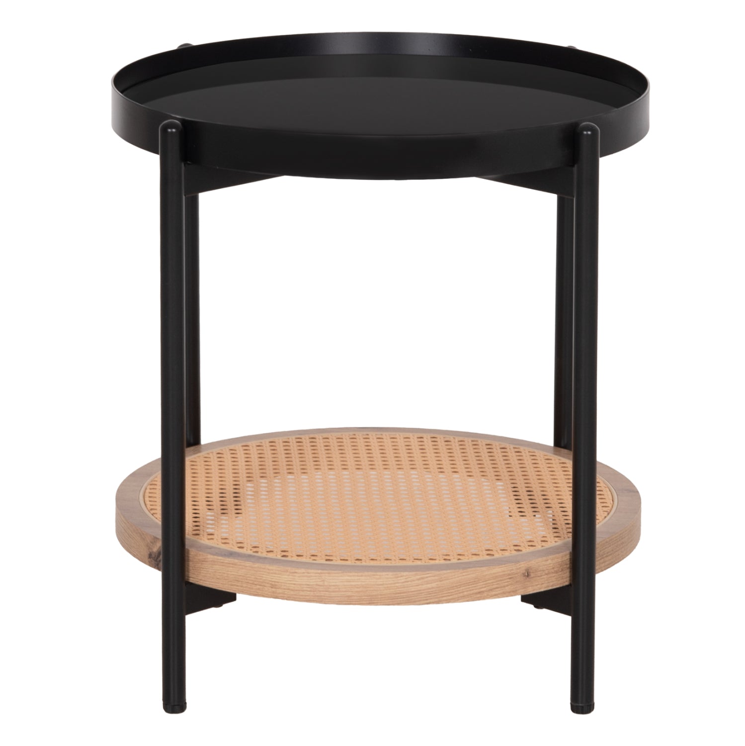 ΒΟΗΘΗΤΙΚΟ ΤΡΑΠΕΖΙ SEITZ HM18031 ΓΥΑΛΙ TOP-ΜΕΤΑΛΛΟ-RATTAN ΣΕ ΦΥΣΙΚΟ Φ50x56Υεκ. - Pakobazaar