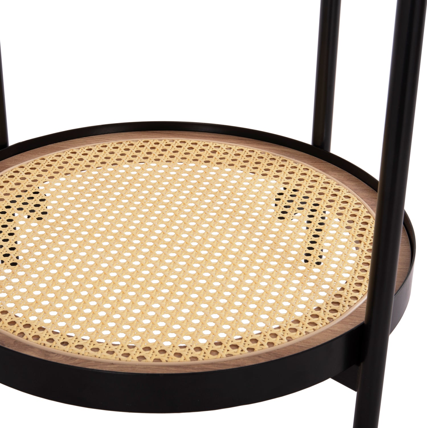 ΒΟΗΘΗΤΙΚΟ ΤΡΑΠΕΖΙ SEITZ HM18031 ΓΥΑΛΙ TOP-ΜΕΤΑΛΛΟ-RATTAN ΣΕ ΦΥΣΙΚΟ Φ50x55,5Υεκ. - Pakobazaar
