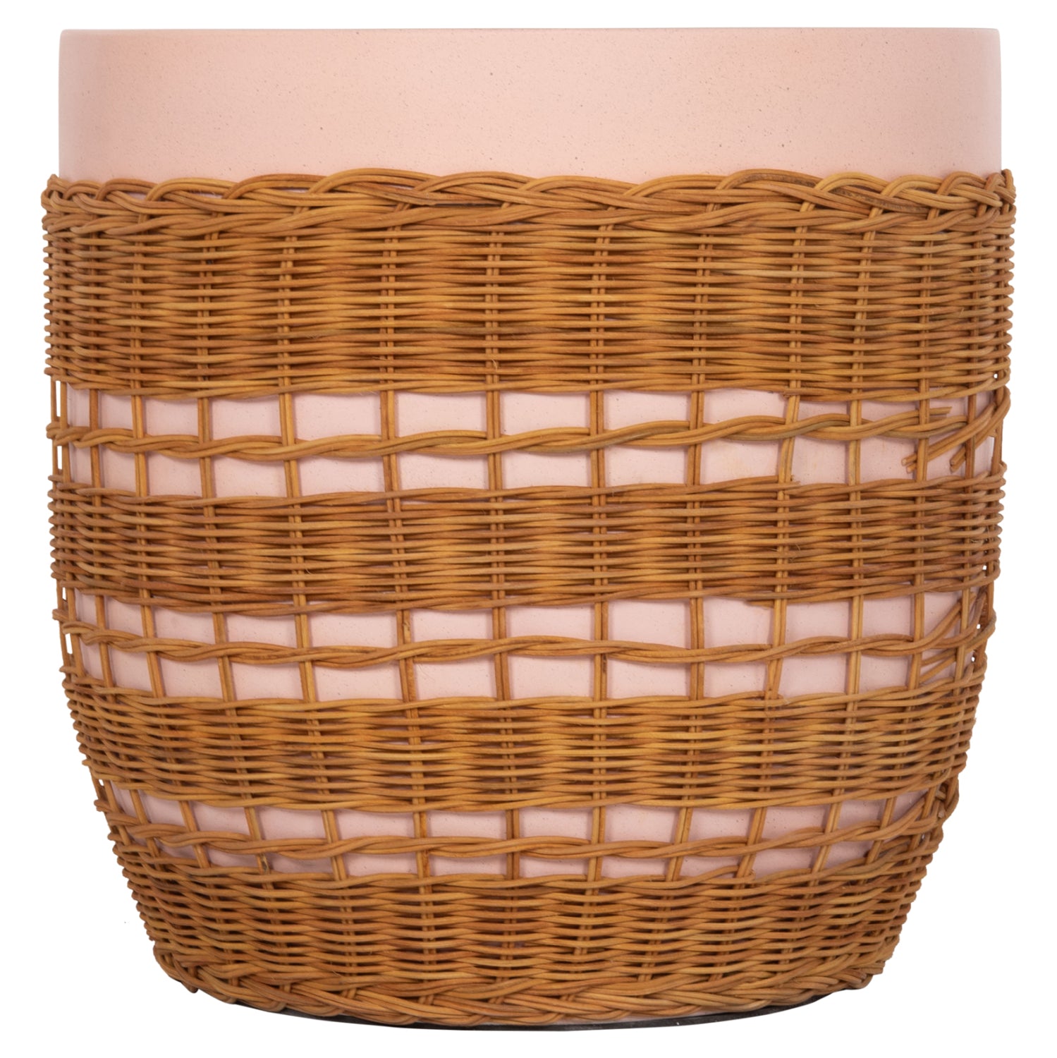 ΒΟΗΘΗΤΙΚΟ ΤΡΑΠΕΖΙ VILHENA HM18166 FIBER CEMENT ΡΟΖ-RATTAN ΦΥΣΙΚΟ Φ44.5x45Υεκ. - Pakobazaar