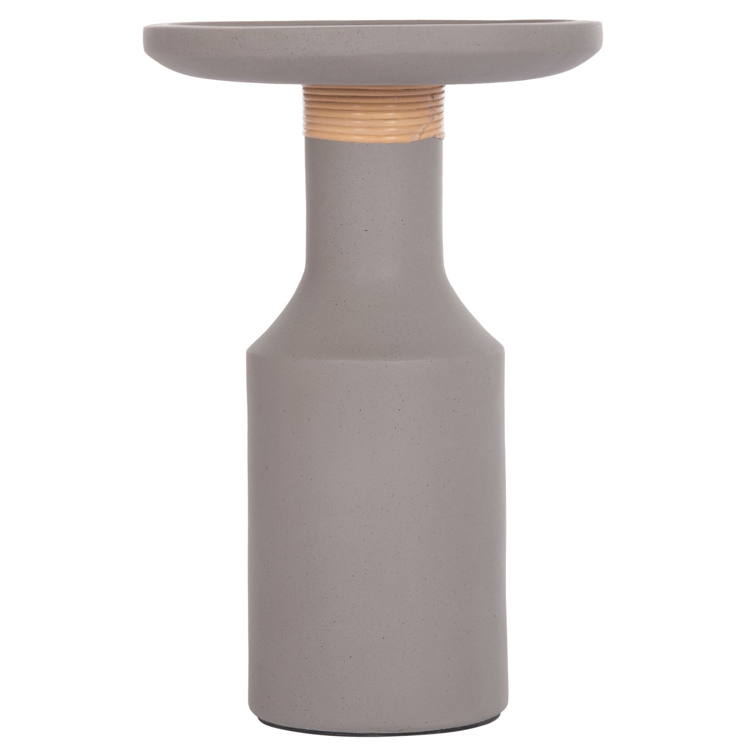 ΒΟΗΘΗΤΙΚΟ ΤΡΑΠΕΖΙ TRED(T) HM18169.03 FIBER CEMENT ΓΚΡΙ-ΦΥΣΙΚΟ RATTAN--Φ40x61Υεκ. - Pakobazaar
