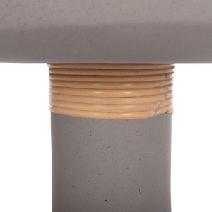 ΒΟΗΘΗΤΙΚΟ ΤΡΑΠΕΖΙ TRED(T) HM18169.03 FIBER CEMENT ΓΚΡΙ-ΦΥΣΙΚΟ RATTAN--Φ40x61Υεκ. - Pakobazaar