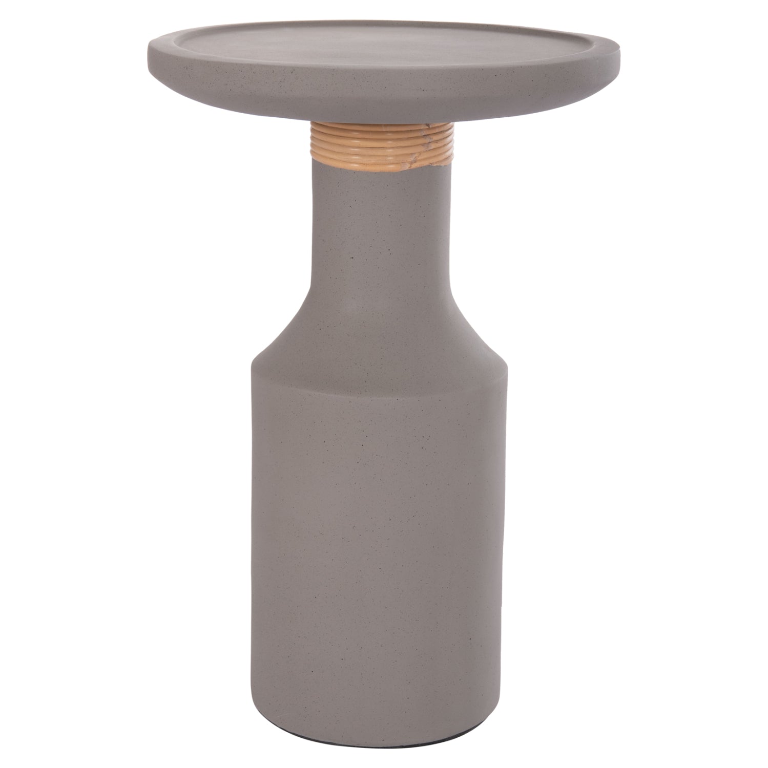 ΒΟΗΘΗΤΙΚΟ ΤΡΑΠΕΖΙ TRED(T) HM18169.03 FIBER CEMENT ΓΚΡΙ-ΦΥΣΙΚΟ RATTAN--Φ40x61Υεκ. - Pakobazaar