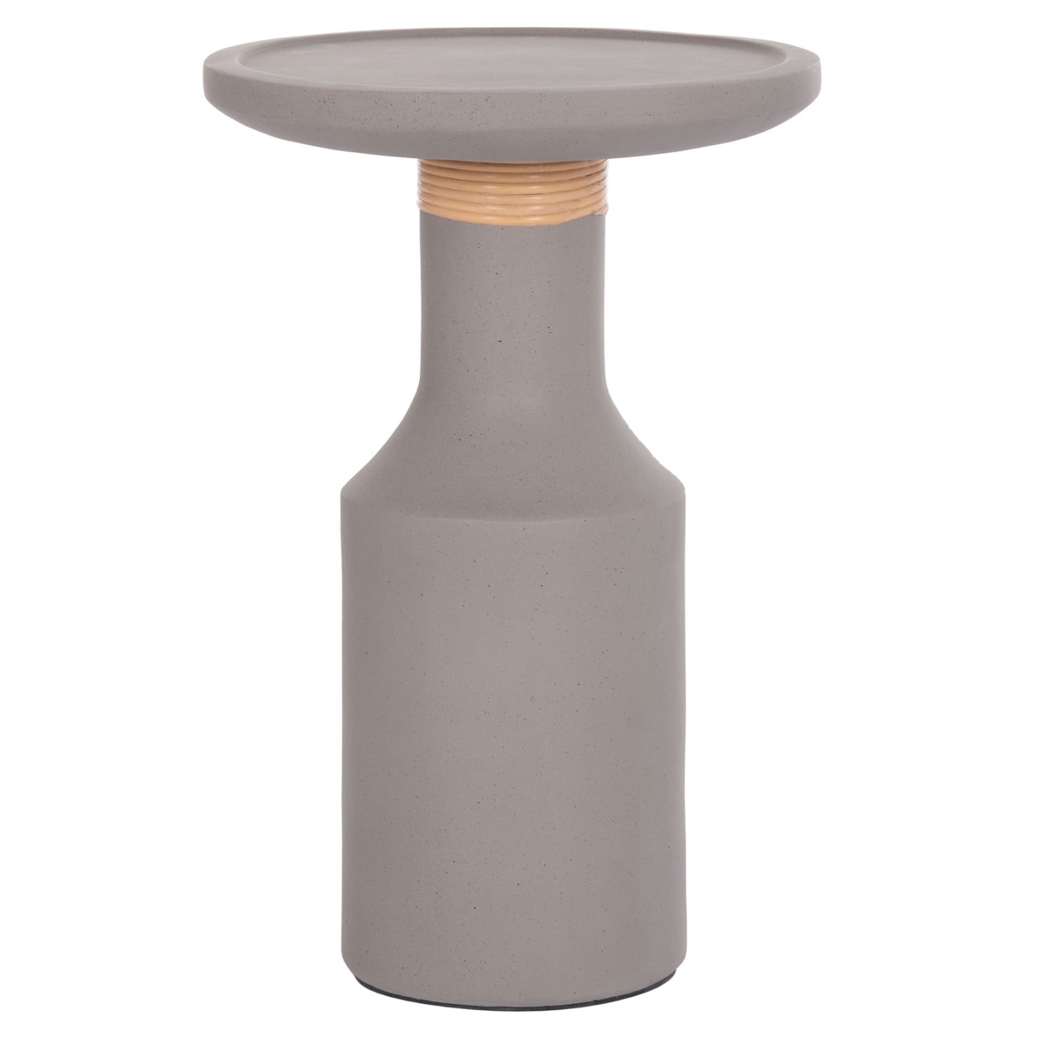 ΒΟΗΘΗΤΙΚΟ ΤΡΑΠΕΖΙ TRED(T) HM18169.03 FIBER CEMENT ΓΚΡΙ-ΦΥΣΙΚΟ RATTAN--Φ40x61Υεκ. - Pakobazaar