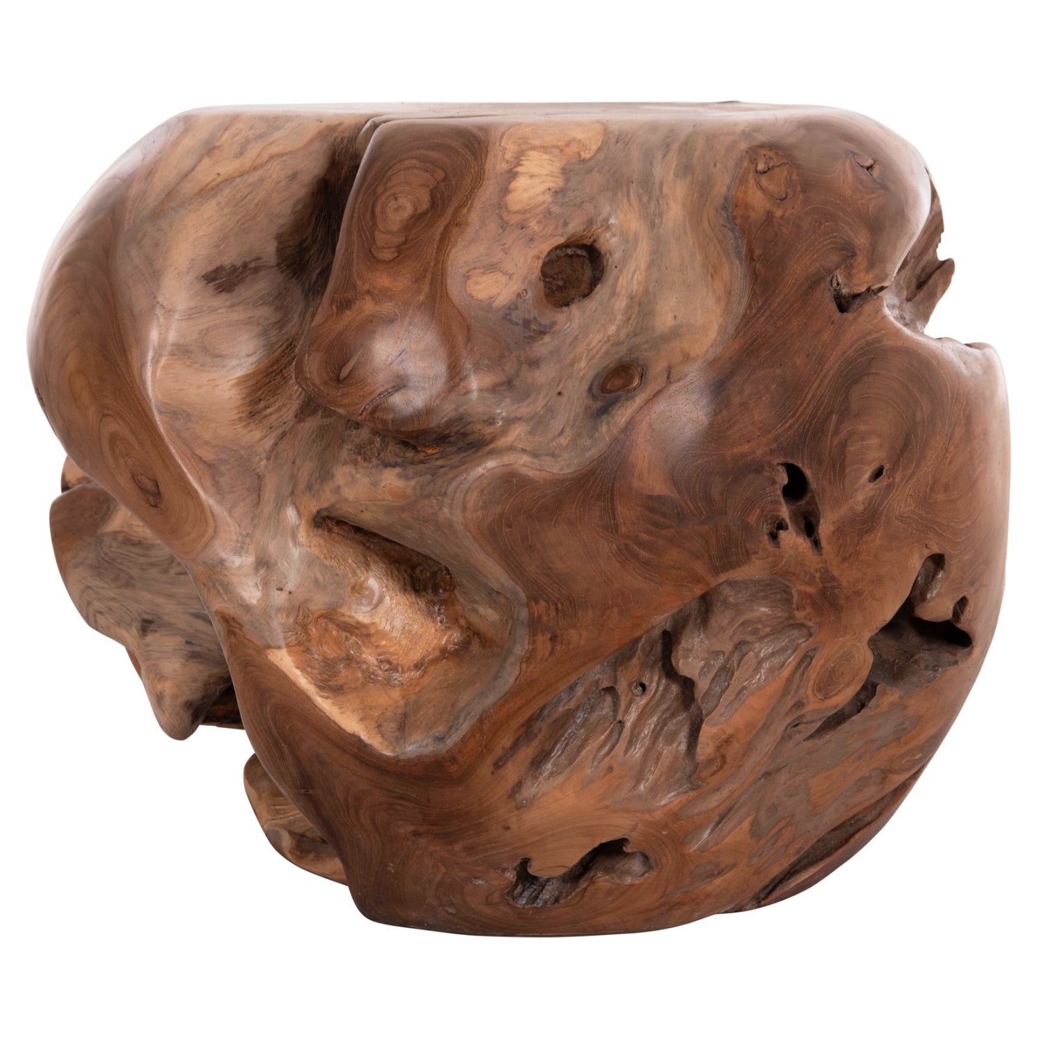 ΒΟΗΘΗΤΙΚΟ ΤΡΑΠΕΖΙ LOGGY HM18295 ΞΥΛΟ TEAK--ΦΥΣΙΚΟ 50x50x50Υεκ. - Pakobazaar