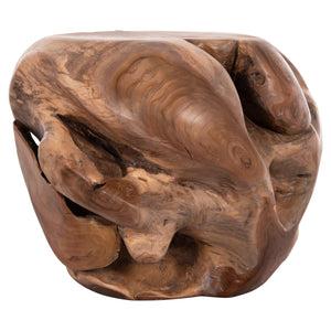 ΒΟΗΘΗΤΙΚΟ ΤΡΑΠΕΖΙ LOGGY HM18295 ΞΥΛΟ TEAK--ΦΥΣΙΚΟ 50x50x50Υεκ. - Pakobazaar