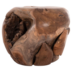 ΒΟΗΘΗΤΙΚΟ ΤΡΑΠΕΖΙ LOGGY HM18295 ΞΥΛΟ TEAK--ΦΥΣΙΚΟ 50x50x50Υεκ. - Pakobazaar