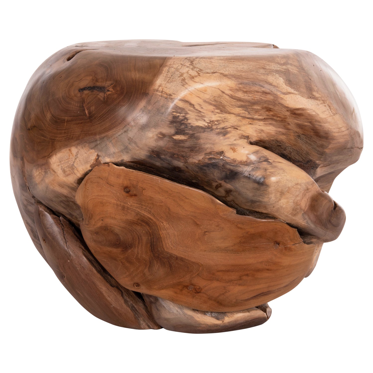 ΒΟΗΘΗΤΙΚΟ ΤΡΑΠΕΖΙ LOGGY HM18295 ΞΥΛΟ TEAK--ΦΥΣΙΚΟ 50x50x50Υεκ. - Pakobazaar