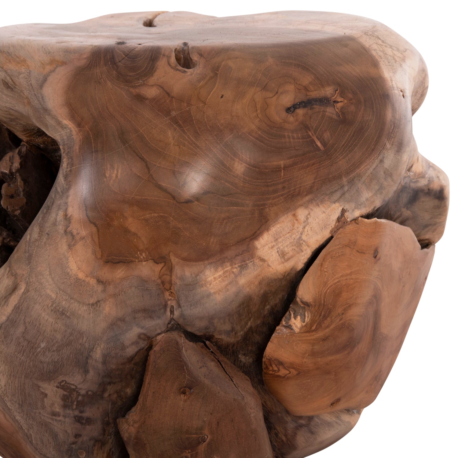 ΒΟΗΘΗΤΙΚΟ ΤΡΑΠΕΖΙ LOGGY HM18295 ΞΥΛΟ TEAK--ΦΥΣΙΚΟ 50x50x50Υεκ. - Pakobazaar