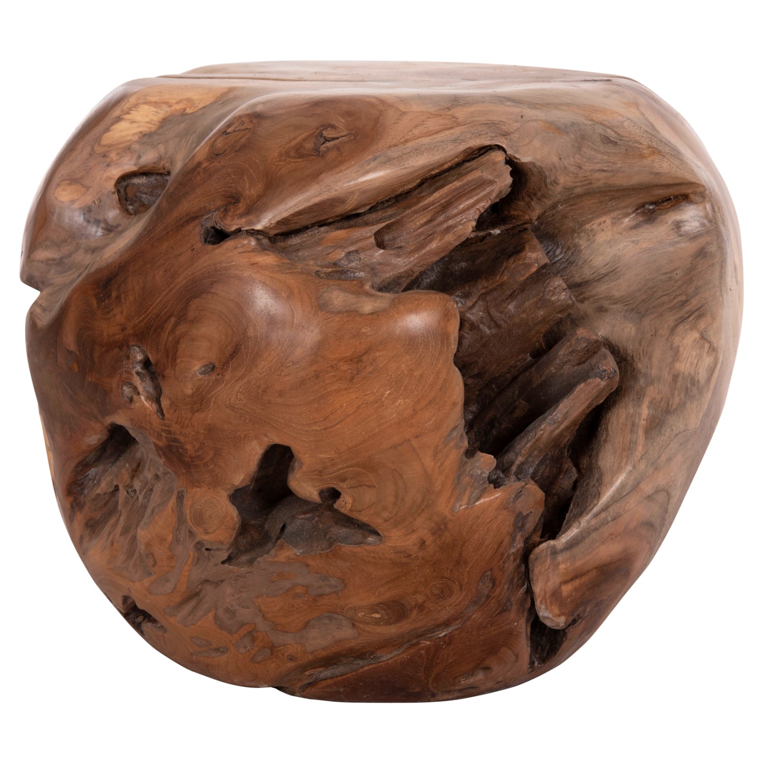 ΒΟΗΘΗΤΙΚΟ ΤΡΑΠΕΖΙ LOGGY HM18295 ΞΥΛΟ TEAK--ΦΥΣΙΚΟ 50x50x50Υεκ. - Pakobazaar