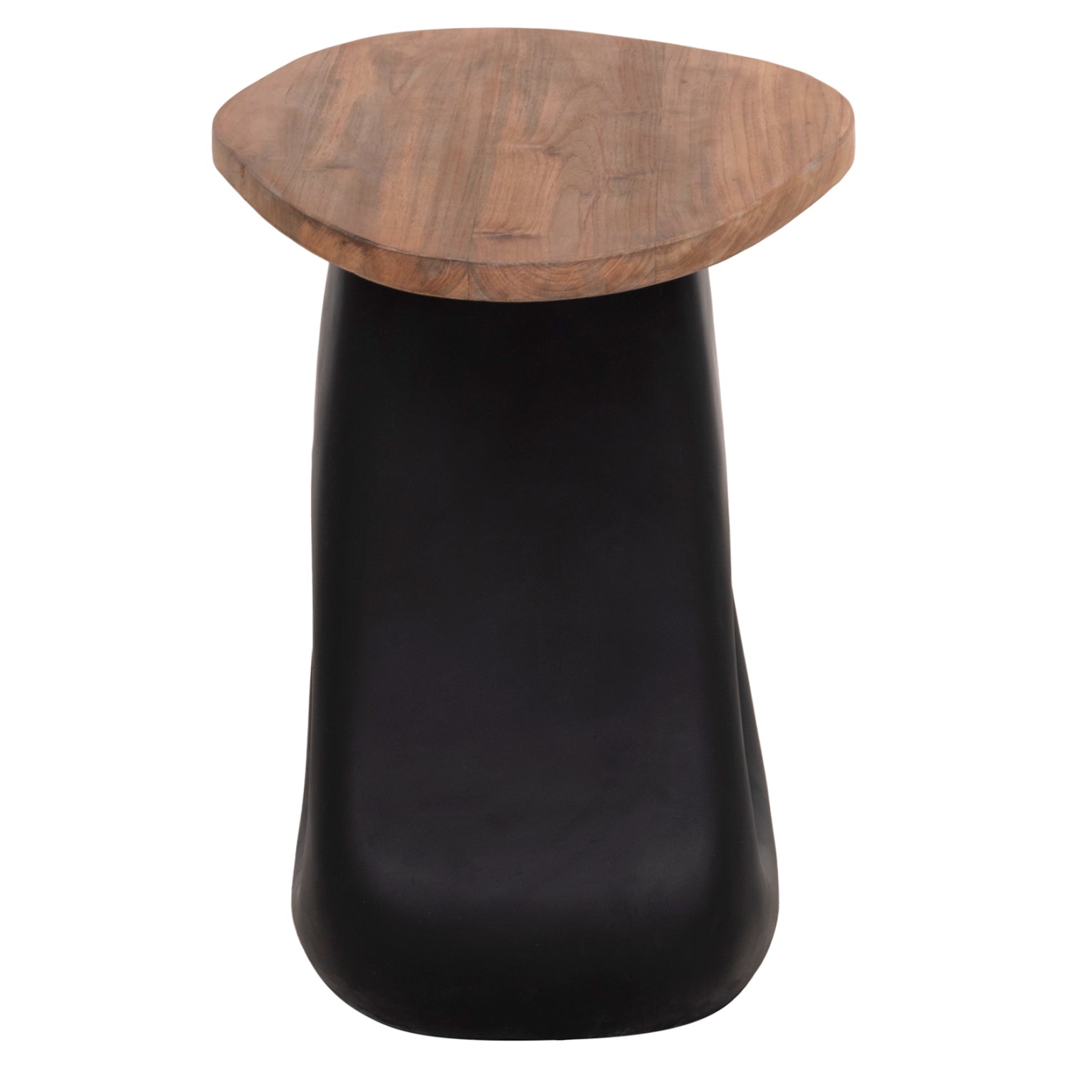 ΒΟΗΘΗΤΙΚΟ ΤΡΑΠΕΖΙ AIDA HM4692.01 FIBER CEMENT ΜΑΥΡΟ--ΞΥΛΟ TEAK TOP 47x60x59Υεκ - Pakobazaar