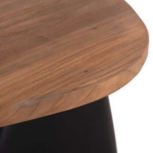 ΒΟΗΘΗΤΙΚΟ ΤΡΑΠΕΖΙ AIDA HM4692.01 FIBER CEMENT ΜΑΥΡΟ--ΞΥΛΟ TEAK TOP 47x60x59Υεκ - Pakobazaar