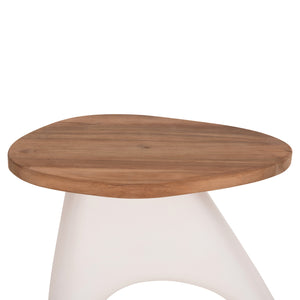 ΒΟΗΘΗΤΙΚΟ ΤΡΑΠΕΖΙ AIDA HM4692.02 FIBER CEMENT ΛΕΥΚΟ--ΞΥΛΟ TEAK TOP 47x60x59Υεκ - Pakobazaar