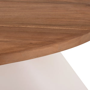 ΒΟΗΘΗΤΙΚΟ ΤΡΑΠΕΖΙ AIDA HM4692.02 FIBER CEMENT ΛΕΥΚΟ--ΞΥΛΟ TEAK TOP 47x60x59Υεκ - Pakobazaar