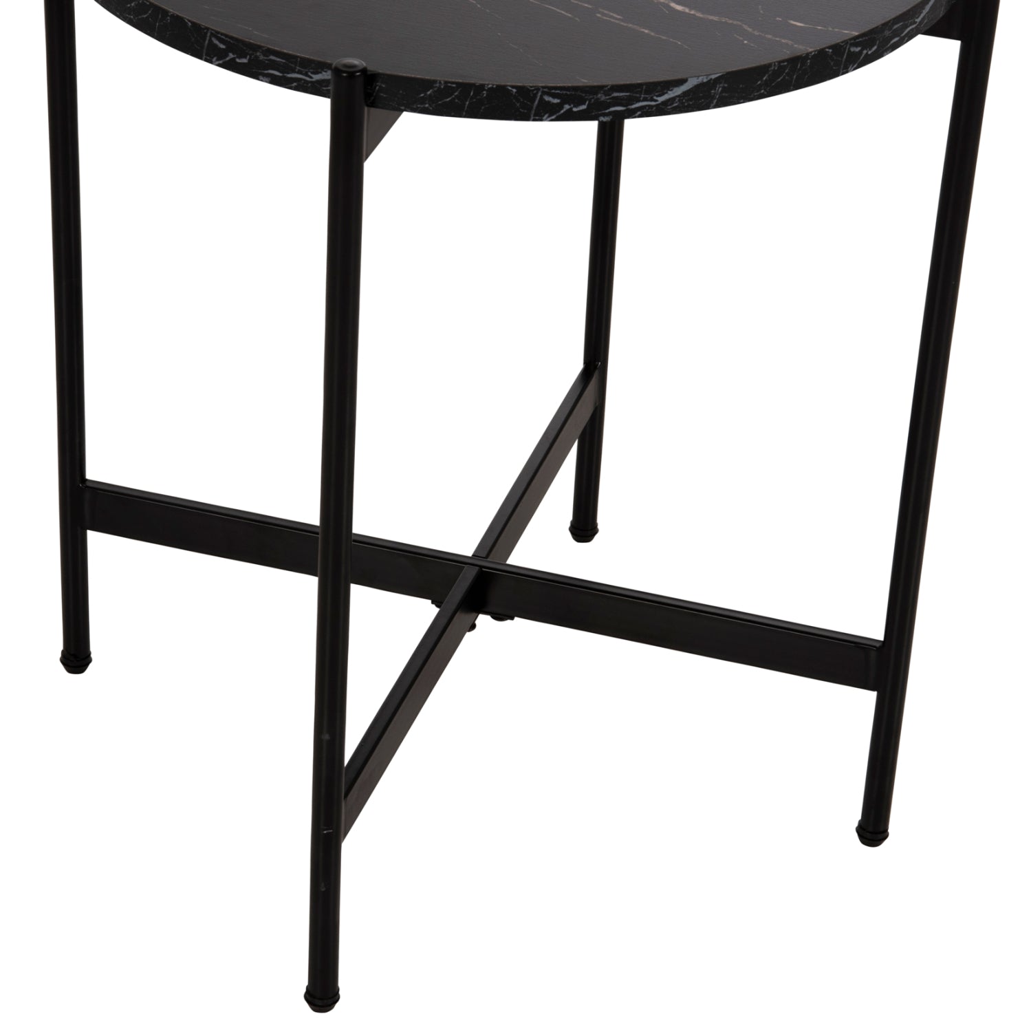 ΒΟΗΘΗΤΙΚΟ ΤΡΑΠΕΖΙ HM9589.01 MDF ΜΑΥΡΟ ΜΑΡΜΑΡΟ-ΜΑΥΡΗ ΜΕΤΑΛΛΙΚΗ ΒΑΣΗ Φ50x55Υεκ. - Pakobazaar