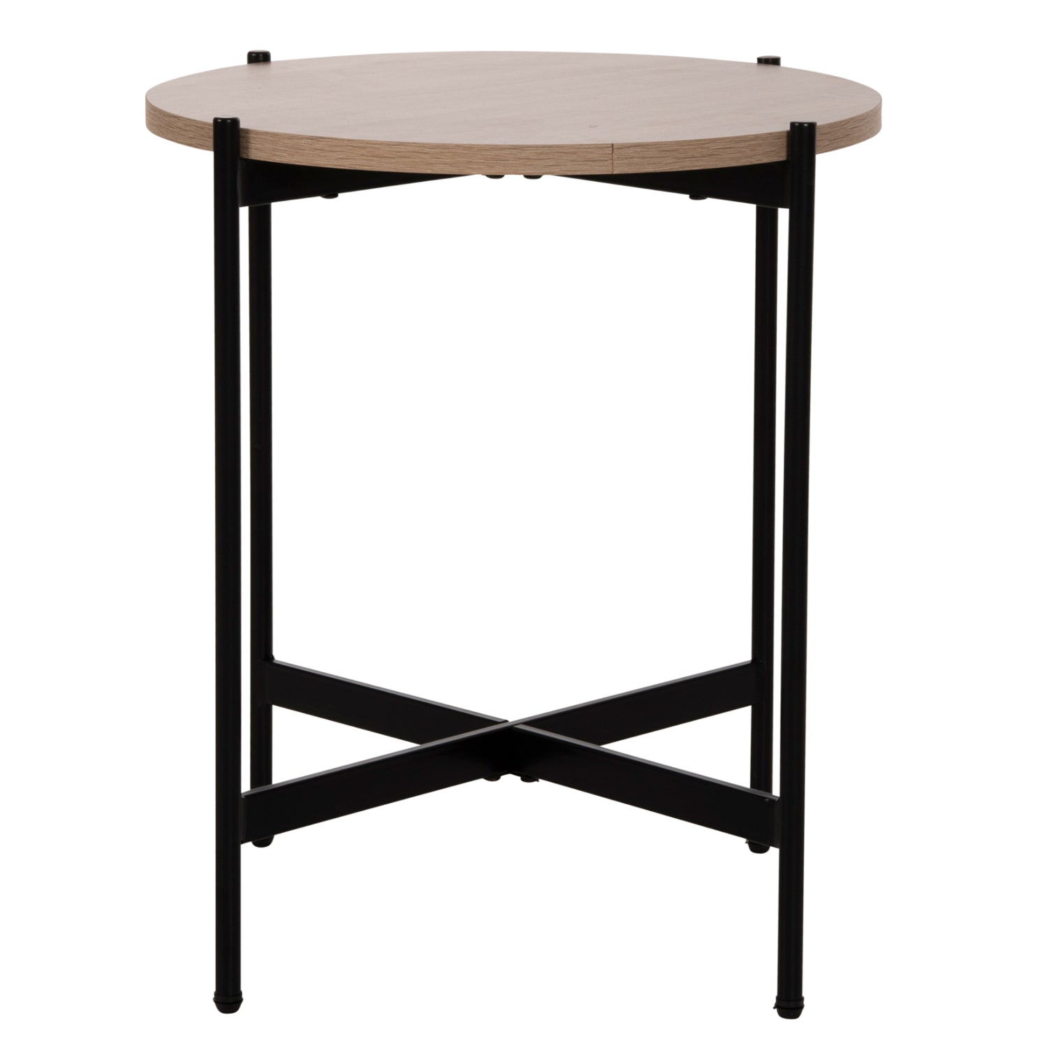 ΒΟΗΘΗΤΙΚΟ ΤΡΑΠΕΖΙ HM9589.03 MDF SONAMA-ΜΑΥΡΗ ΜΕΤΑΛΛΙΚΗ ΒΑΣΗ Φ50x55Υεκ. - Pakobazaar