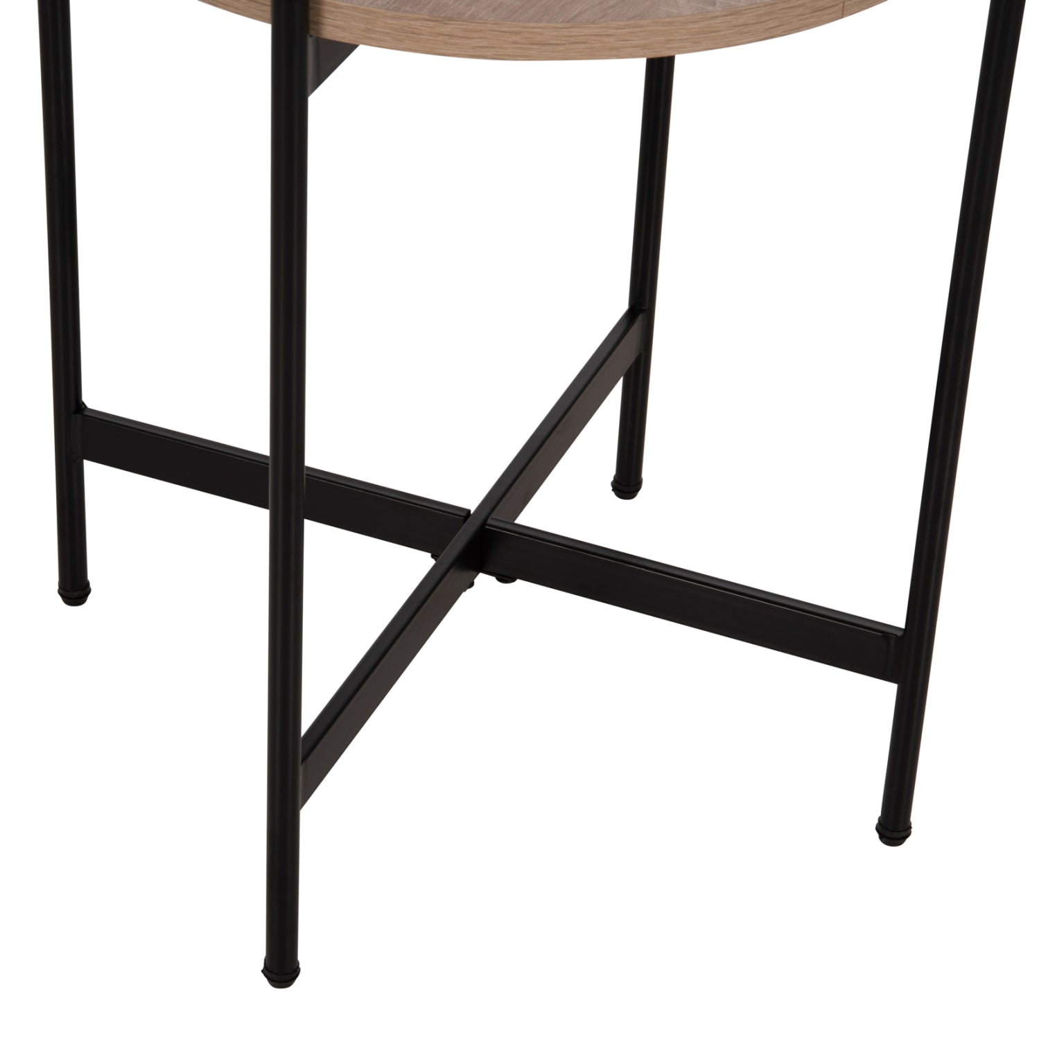 ΒΟΗΘΗΤΙΚΟ ΤΡΑΠΕΖΙ HM9589.03 MDF SONAMA-ΜΑΥΡΗ ΜΕΤΑΛΛΙΚΗ ΒΑΣΗ Φ50x55Υεκ. - Pakobazaar