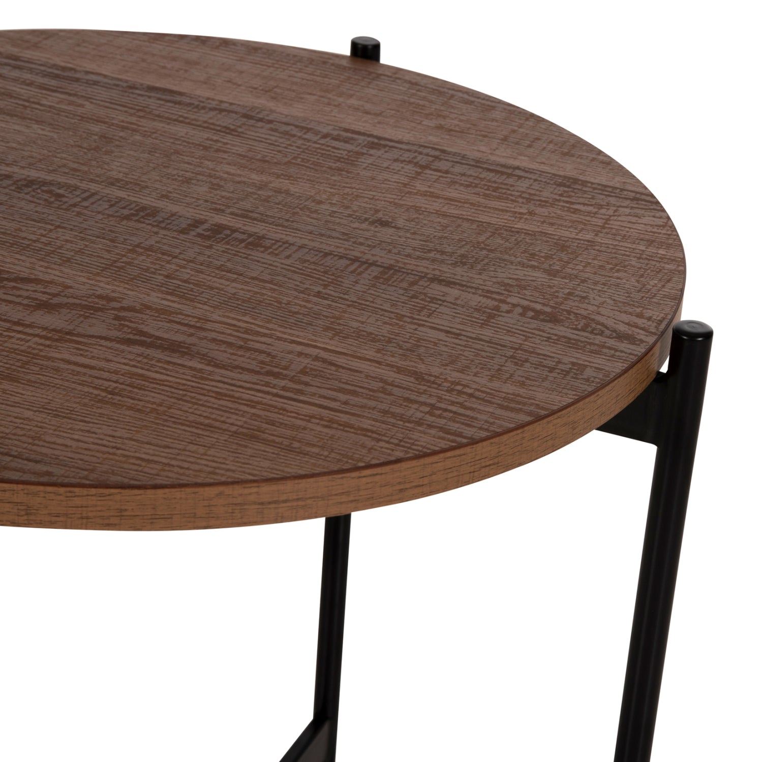 ΒΟΗΘΗΤΙΚΟ ΤΡΑΠΕΖΙ HM9589.04 MDF ΚΑΡΥΔΙ-ΜΑΥΡΗ ΜΕΤΑΛΛΙΚΗ ΒΑΣΗ Φ50x55Υεκ. - Pakobazaar