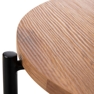 ΒΟΗΘΗΤΙΚΟ ΤΡΑΠΕΖΙ SYLO HM9618.01 MDF ΣΕ ΦΥΣΙΚΟ-ΜΑΥΡΟ ΜΕΤΑΛΛΟ Φ44x66Υεκ. - Pakobazaar