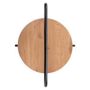 ΒΟΗΘΗΤΙΚΟ ΤΡΑΠΕΖΙ SYLO HM9618.01 MDF ΣΕ ΦΥΣΙΚΟ-ΜΑΥΡΟ ΜΕΤΑΛΛΟ Φ44x66Υεκ. - Pakobazaar