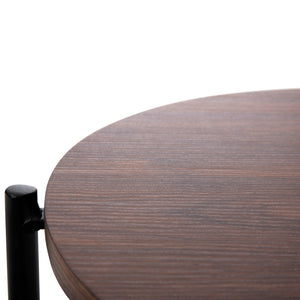 ΒΟΗΘΗΤΙΚΟ ΤΡΑΠΕΖΙ SYLO HM9618.02 MDF ΣΕ ΚΑΡΥΔΙ-ΜΑΥΡΟ ΜΕΤΑΛΛΟ Φ44x66Υεκ. - Pakobazaar