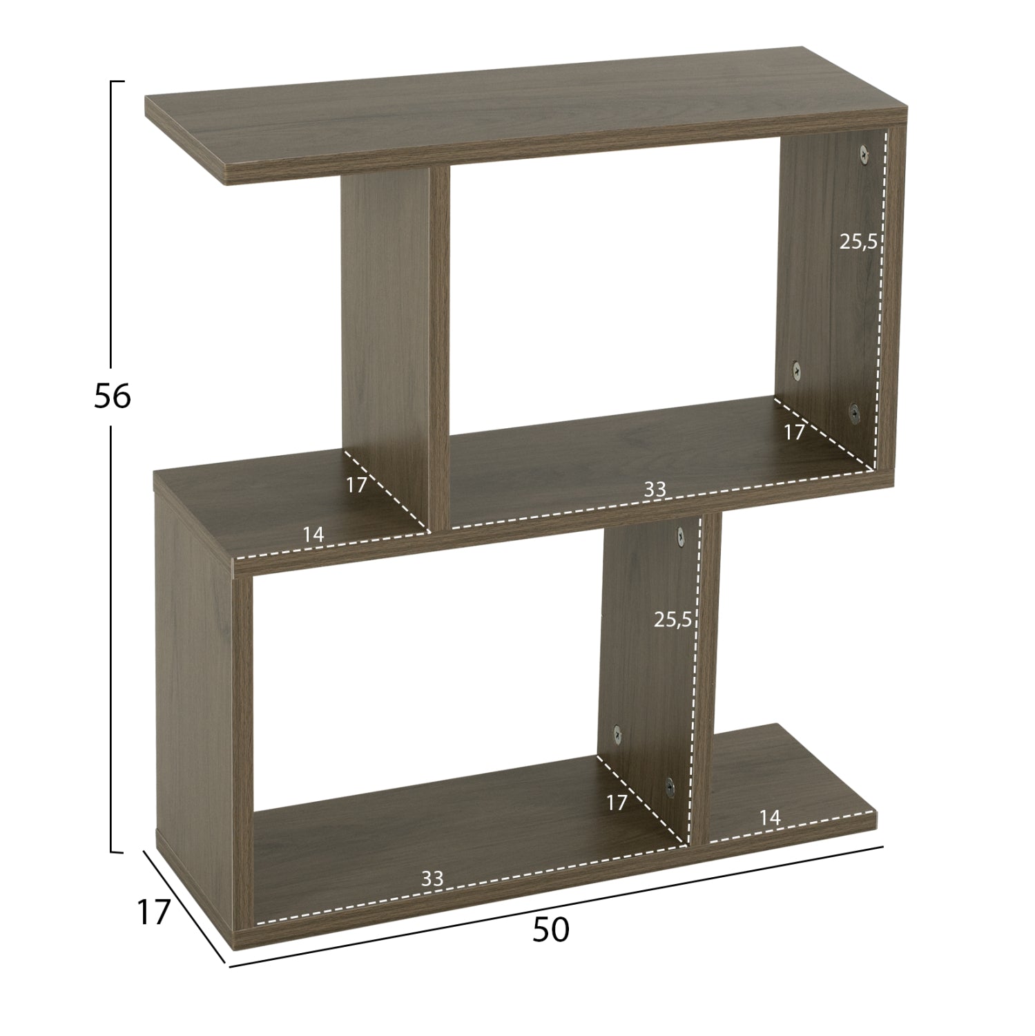 ΒΟΗΘΗΤΙΚΟ ΤΡΑΠΕΖΙ ΜΕ ΡΑΦΙΑ AMEER ΜΕΛΑΜΙΝΗ ΣΕ OLIVE GREY ΧΡΩΜΑ HM8881.12 50x17x56Υεκ. - Pakobazaar