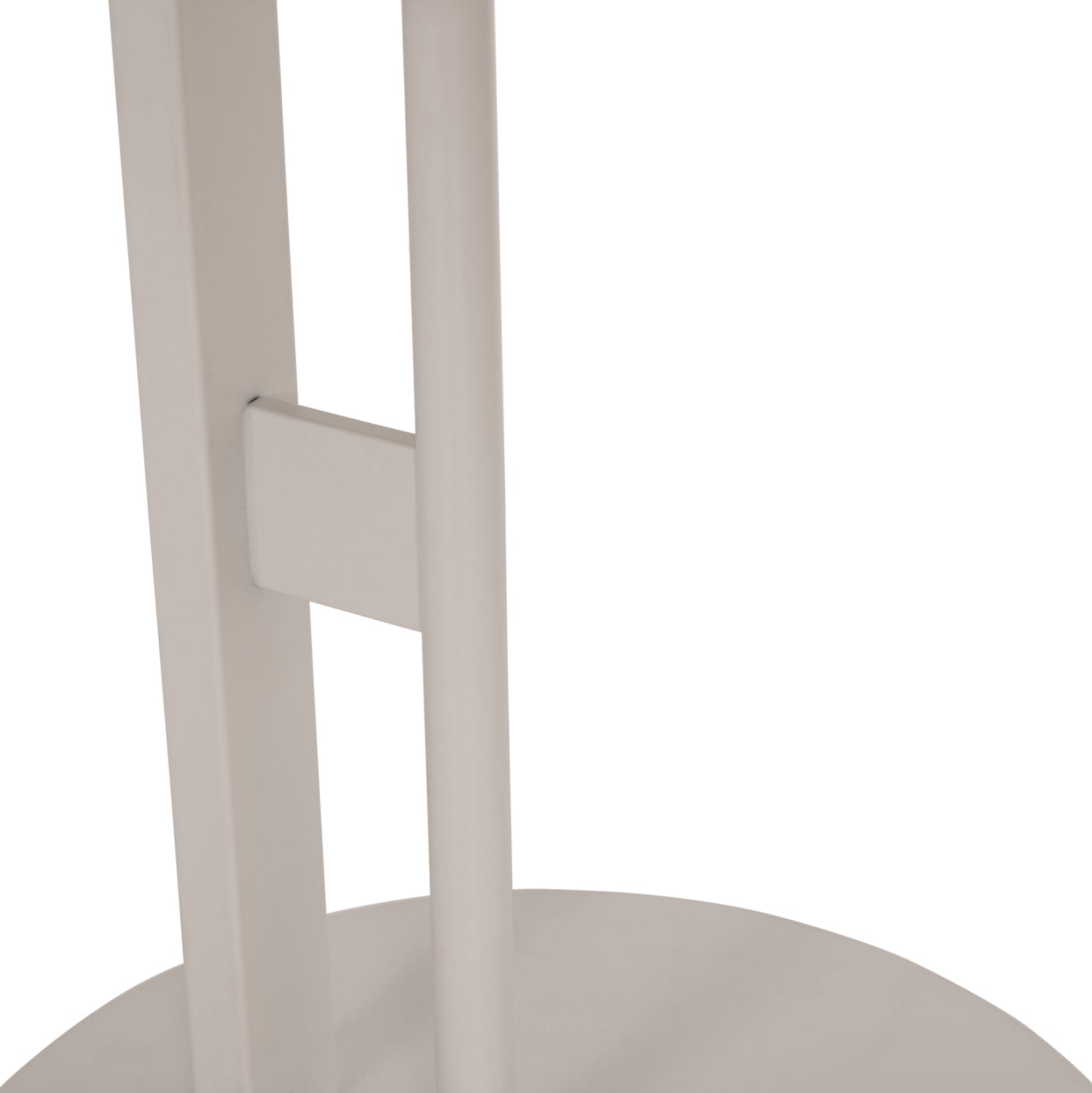 ΒΟΗΘΗΤΙΚΟ ΤΡΑΠΕΖΙ ΟΒΑΛ ALPER HM18328 MDF SONAMA--ΜΕΤΑΛΛΟ ΛΕΥΚΟ 50x50x51Υεκ. - Pakobazaar