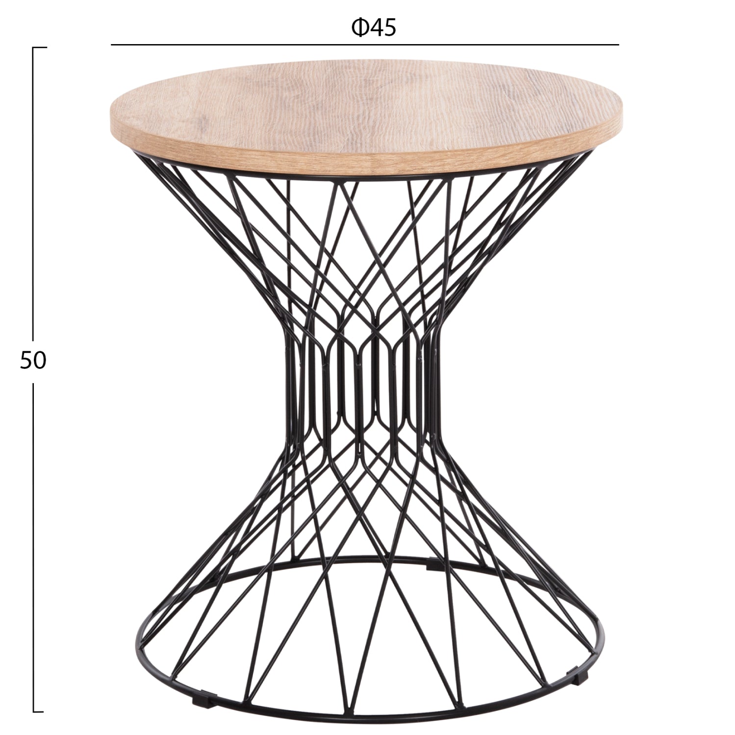 ΒΟΗΘΗΤΙΚΟ ΤΡΑΠΕΖΙ ΣΑΛΟΝΙΟΥ KEON HM18038.03 MDF TOP ΣΕ ΣΟΝΑΜΑ-ΜΕΤΑΛΛΟ Φ45x50Υεκ. - Pakobazaar
