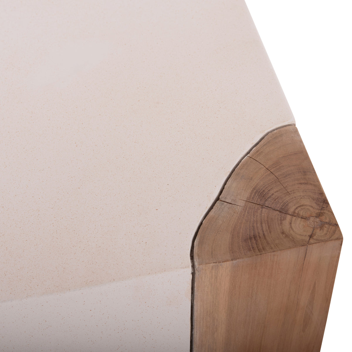 ΒΟΗΘΗΤΙΚΟ ΤΡΑΠΕΖΙ LEIA-ΣΚΑΜΠΟ HM18163.02 FIBER CEMENT ΛΕΥΚΟ-ΞΥΛΟ TEAK 32.5x32.5x46Υεκ. - Pakobazaar