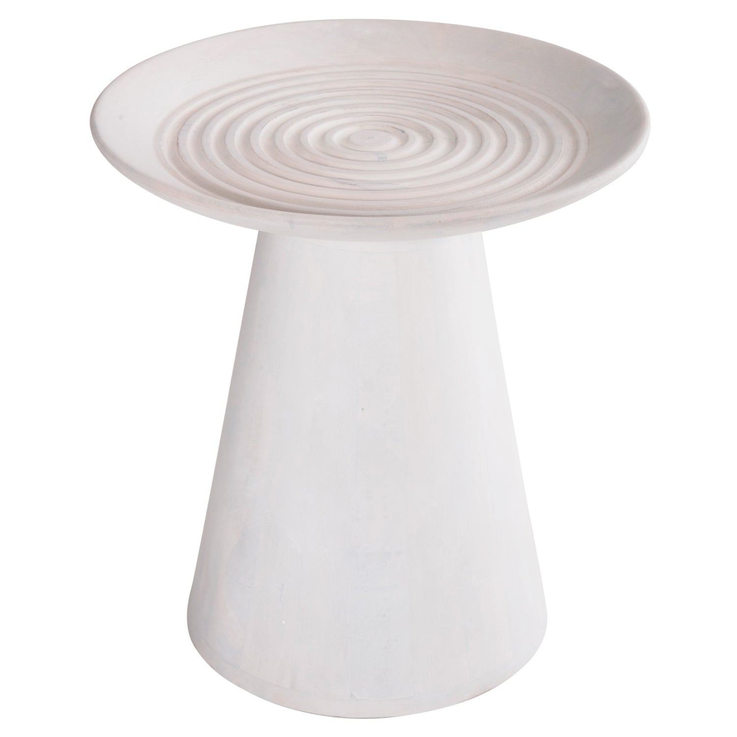 ΒΟΗΘΗΤΙΚΟ ΤΡΑΠΕΖΙ ΣΤΡΟΓΓΥΛΟ ROSS HM9708 ΜΑΣΙΦ ΞΥΛΟ MANGO ΣΕ ΛΕΥΚΟ Φ45x48Υεκ. - Pakobazaar