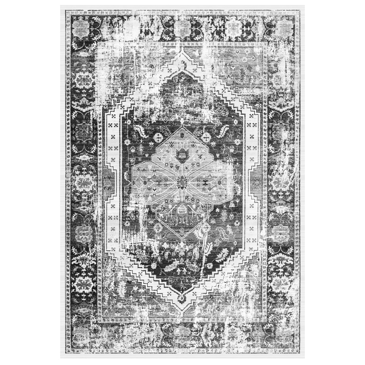 ΧΑΛΙ ΣΑΛΟΝΙΟΥ VINTAGE ΜΕ ΚΡΟΣΙΑ JOSIANE ΓΚΡΙ HM7675.11 160X230 εκ. - Pakobazaar