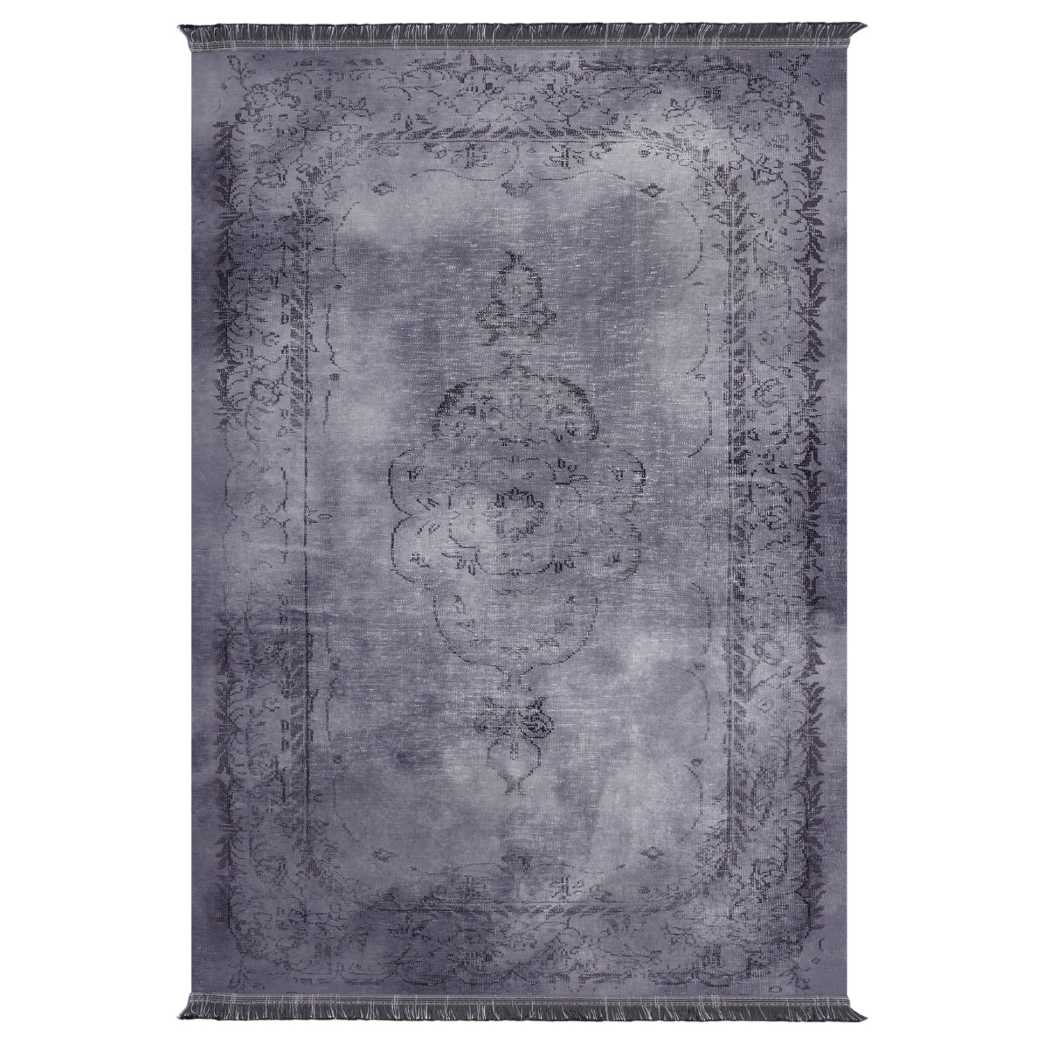 ΧΑΛΙ ΣΑΛΟΝΙΟΥ JOSIANE VINTAGE ΜΕ ΚΡΟΣΙΑ ΓΚΡΙ HM7675.01 160X230 εκ. - Pakobazaar