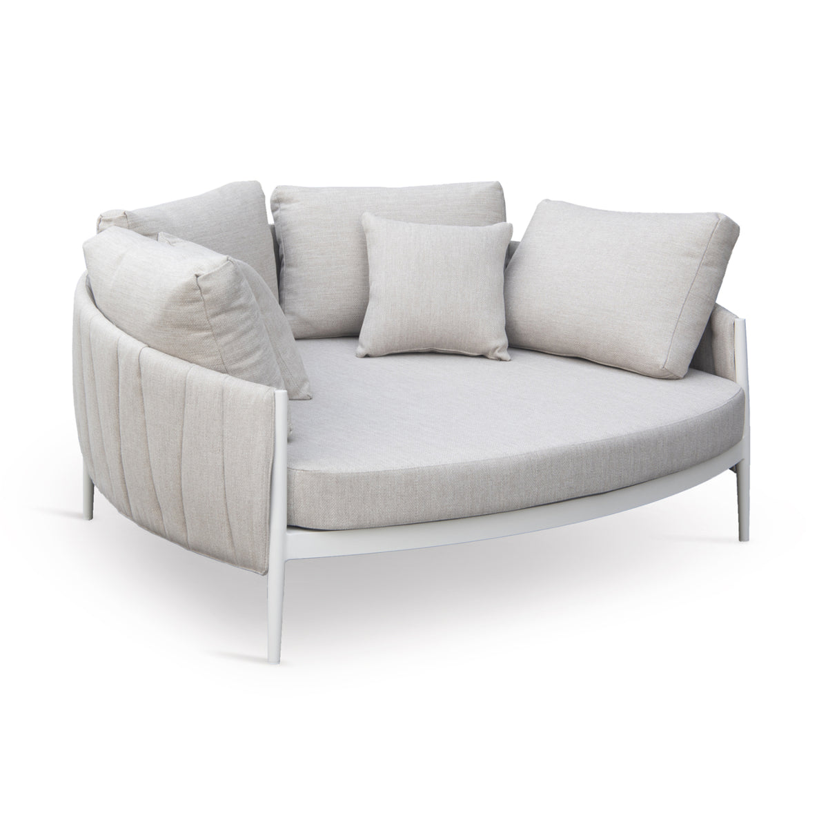 DAYBED 2ΘΕΣΙΟ MAVERICK HM6216.02 ΑΛΟΥΜΙΝΙΟ ΚΡΕΜ-ΜΠΕΖ OLEFIN & STRAPS 164x144x70Υ - Pakobazaar